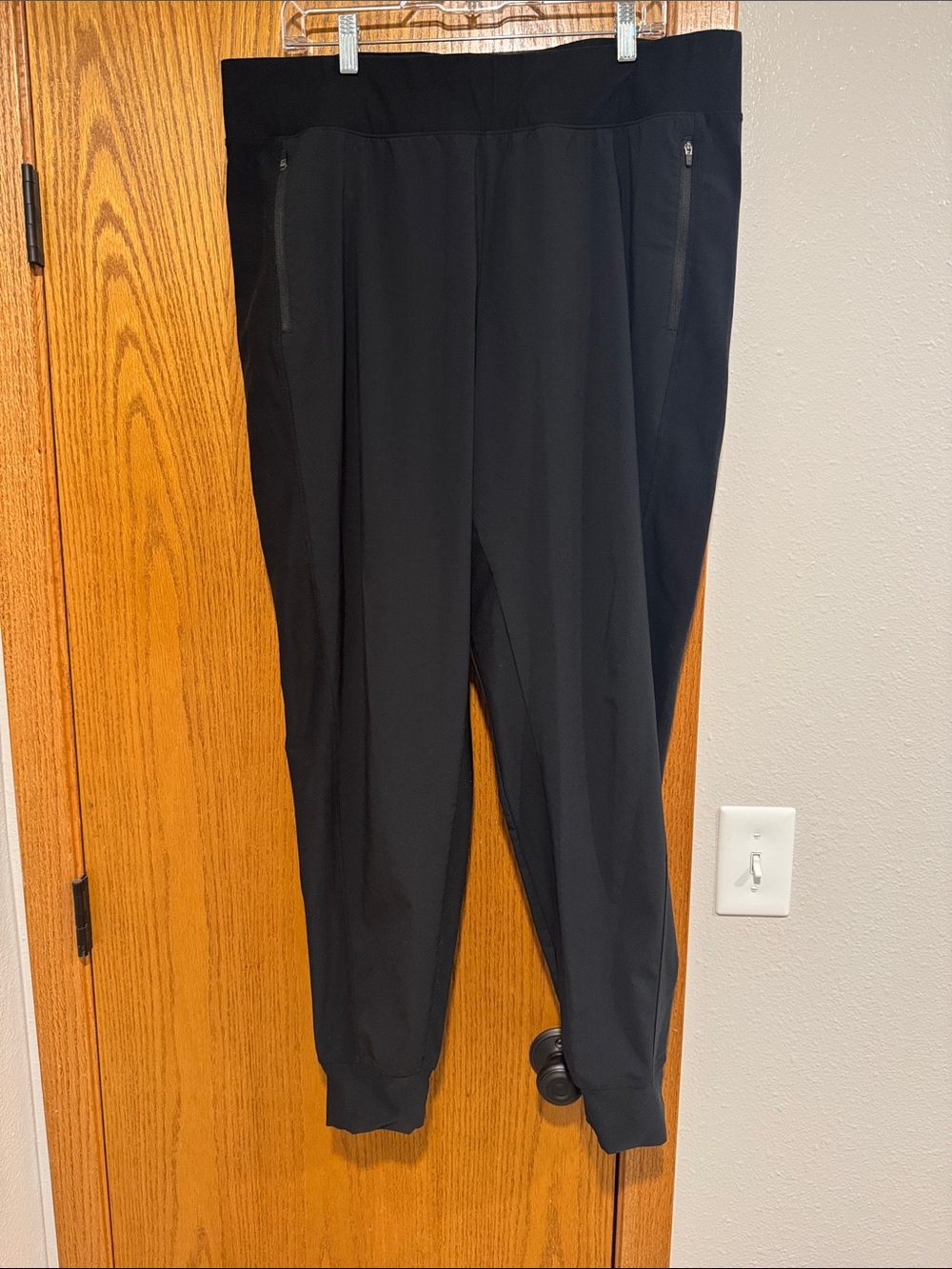 Eddie Bauer Black Women's Track Joggers with Zip Pockets